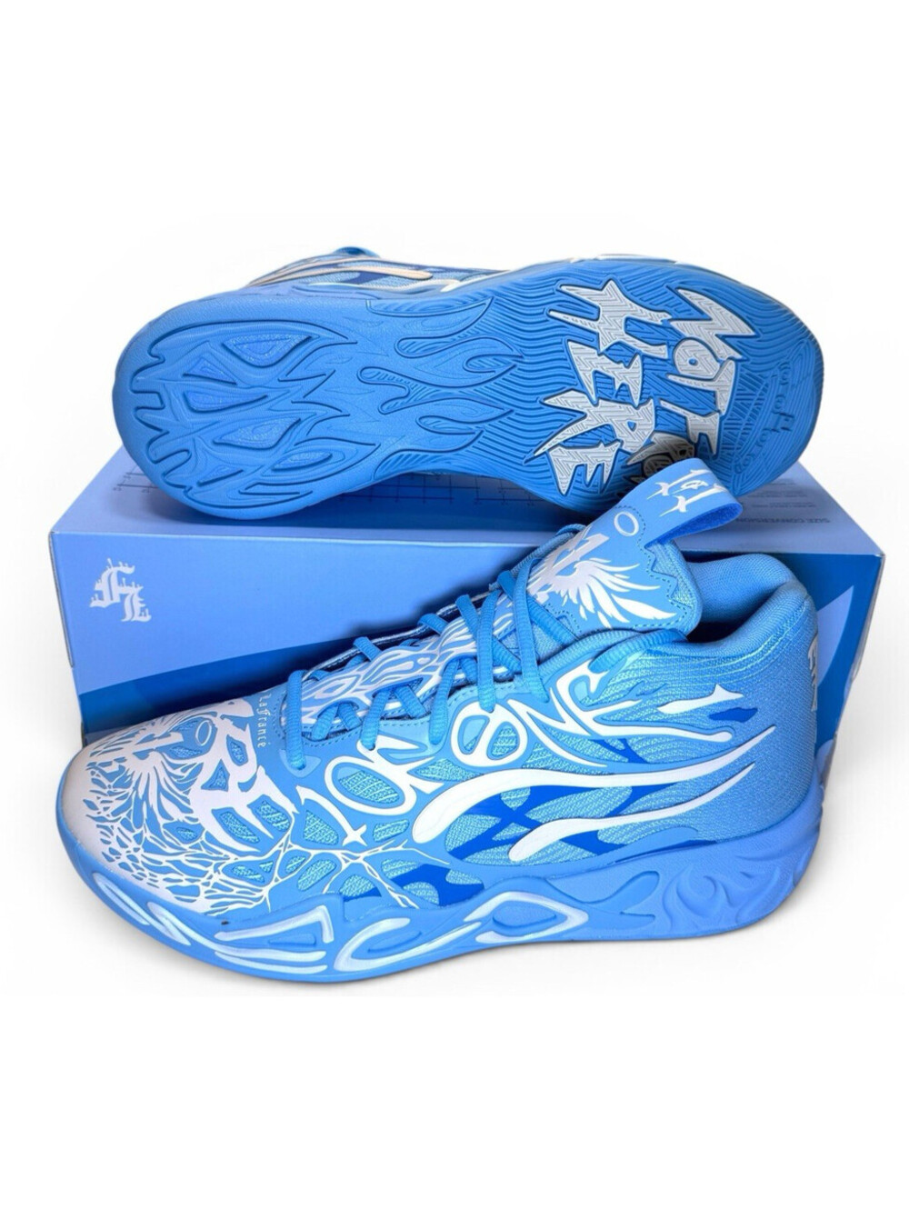 PUMA LaMelo Ball MB.04 LaLaFrancéFrancé Basketball Shoes 310697 01 Blue Men's 12 - Picture 3 of 8